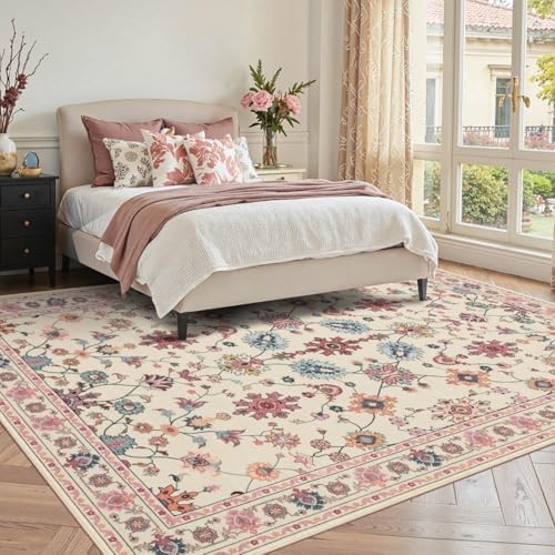Rugxara Pink 5x7 Area Rugs for Bedroom & Living Room - Image 4
