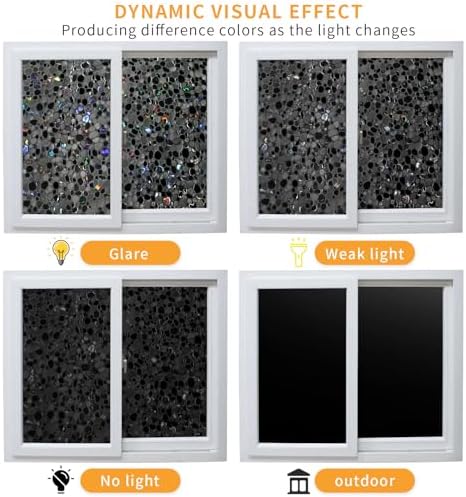 JAYONG Total Blackout Window Privacy Film with Tools, 35.4'' x 314.9'' - Image 5