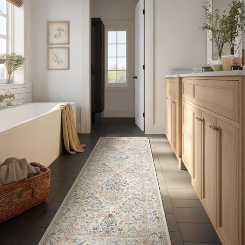 Runner Rug Washable Kitchen Runner: 2'x 6' Rug Runners for hallways Stain Resistant Non Slip Low Pile Soft Carpet Runners for Bedroom Hallway Entryway Indoor Beside Bathroom Laundry Room - Image 6