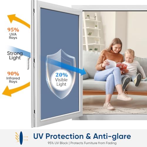 SUNBABY Window Privacy Film, One Way Mirror & Heat Blocking, 35.4"x157.5" - Image 3