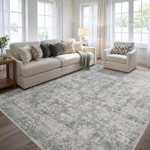 Rugxara Grey Area Rugs 5x7 Washable Rug for Living Room Bedroom - Image 5