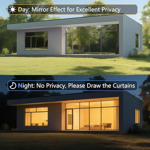 LEMON CLOUD One Way Window Film Window Tint for Home, Silver 17.5″ x 157.4″ - Image 3