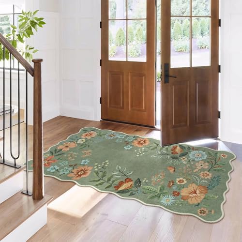 Lahome Floral Washable Kitchen Rug Non Slip, 2x4 Rugs for Entryway Bathroom - Image 3