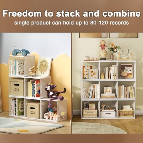 Dmevkic 2 Cube Organizer Bookshelves DIY Variable Stackable Cube Storage Organizer for Kid Bedroom,Living Room,Small Bookshelf White - Image 5