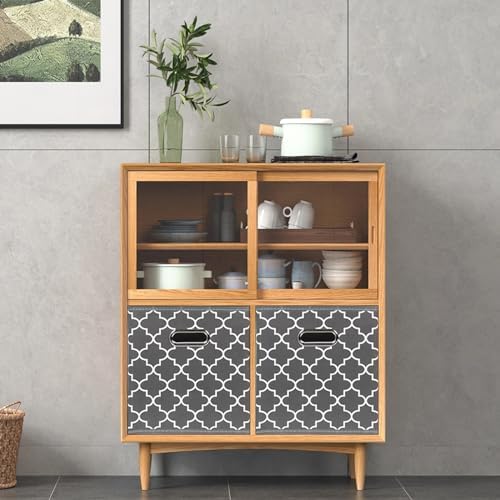 Fabric Cloth Storage Bins,Fabric Cube Organizer with Dual Handles Foldable Cube Storage Baskets for Home Bedroom Storage,Set of 3,(Gray Light) - Image 5
