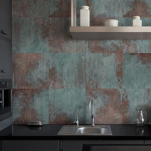 LiveInUrban Flat Metal Wall Panels Rustic Finish for Kitchen- Bronze - Image 5