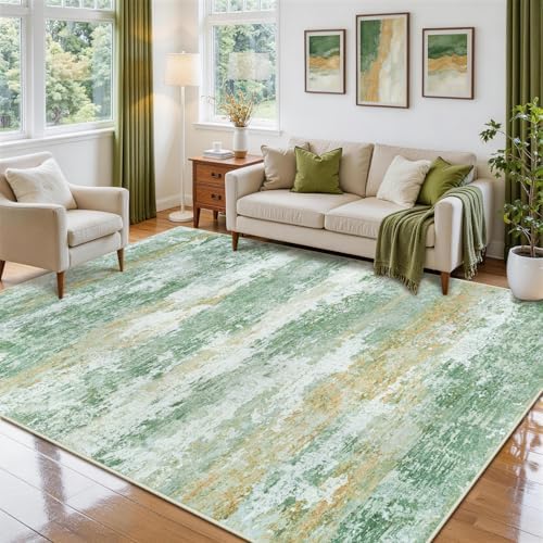 Aelenmu 6x9 Area Rugs for Living Room Washable Bedroom Dining Room Green - Image 3