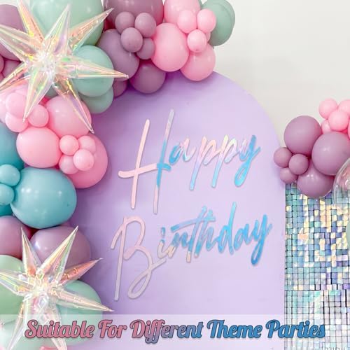 Yousoontic Happy Birthday Sign, 23 x 20 Inch, Classic, Dazzling Laser - Image 4