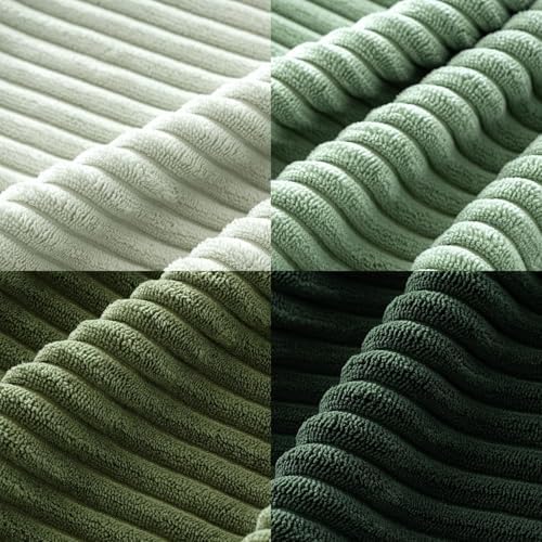 MIULEE Soft Corduroy Decorative Throw Pillow Covers Forest Green 24x24 - Image 6