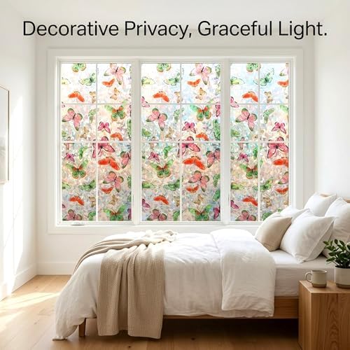 Butterfly 3D Prism Stained Glass Window Film Privacy Anti UV 35x78.7in - Image 6