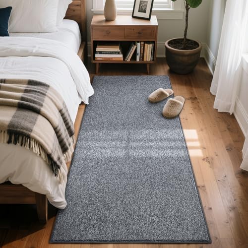 2x6 Grey Blue/White Runner Rug Non-Slip Washable for Hallway Kitchen - Image 2