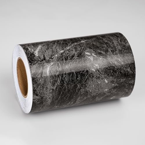 Wallercity Black Marble Wallpaper Borders Mirror Frame Removable Wallpaper Peel and Stick Border Stickers for Kitchen Backsplash Vinyl Wall Paper Sticker for Bathroom Bedroom Wall Decor 3.94''x394'' by Wallercity