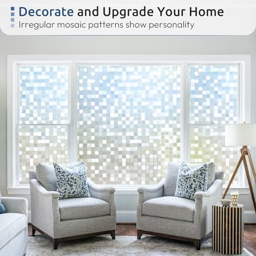 rabbitgoo Window Privacy Film Stained Glass, Square, 35.4" x 157.4" - Image 2