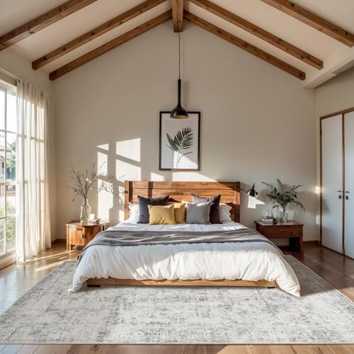 Rugxara Grey 8x10 Area Rugs for Living Room Bedroom Large Washable Rug - Image 3