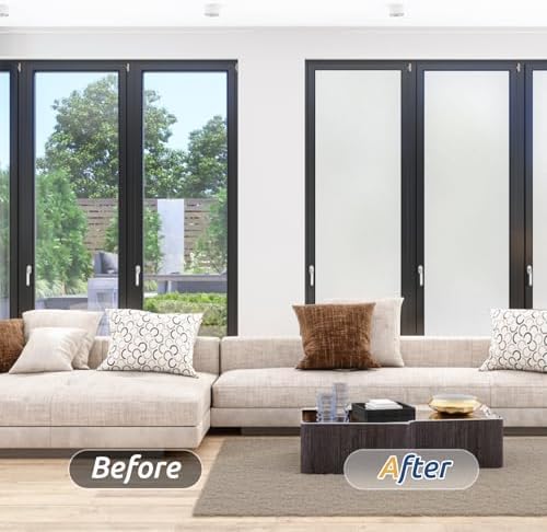 rabbitgoo Frosted Glass Window Privacy Film, Static Cling, 35.4" x 78.7" - Image 2
