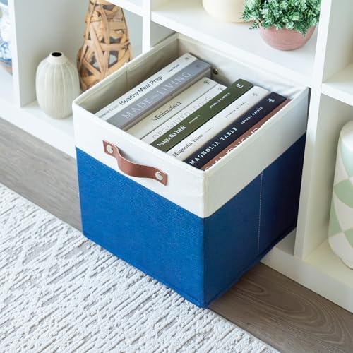 OrganiHaus 11x11 Cube Storage Bins, Set of 4 - Fabric Storage Cubes - Image 5