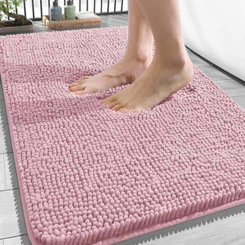 OLANLY Bathroom Rugs 34x21, Extra Soft Absorbent Chenille Bath Rugs by OLANLY
