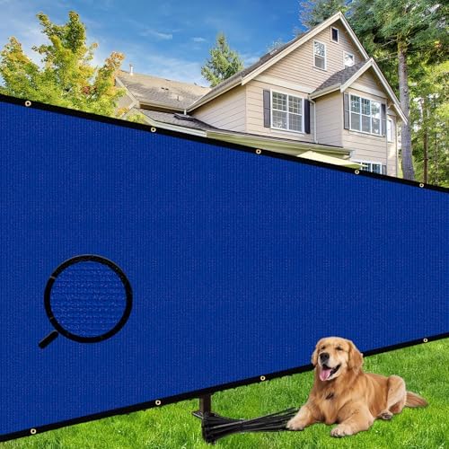 Shade&Beyond 6' X 50' Fence Privacy Screen Heavy Duty 170 GSM Fencing Mesh Shade Net Cover for Wall Garden Back Yard Outdoor Home Decoration, Blue - Image 6
