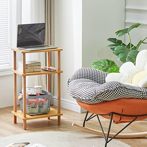 IBUYKE 3-Tier Side Table, Wood End Table, Natural UWST003N - Image 6
