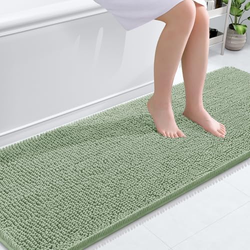 OLANLY Bathroom Runner Rugs 70x24, Extra Soft Absorbent Chenille Bath Rugs by OLANLY
