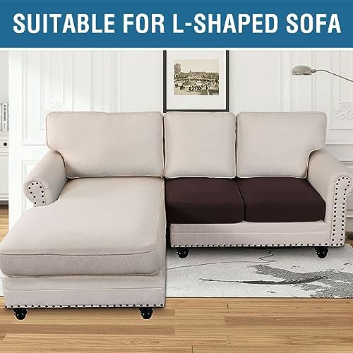 H.VERSAILTEX Super Stretch Stylish Cushions Covers/Furniture Cover Spandex Jacquard Small Checked Pattern Super Soft Slipcover Washable Individual - Image 4