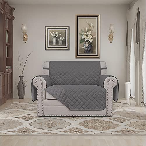 Easy-Going Reversible Couch Cover, Oversized Chair, Gray/Gray - Image 2