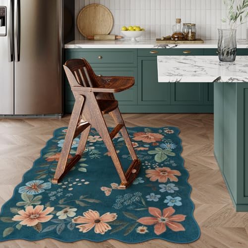 Lahome Floral Washable Rug, 3x5 Rug Soft Bedroom Rugs for Entryway Dorm - Image 3