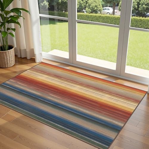 3x5 Ombre Entry Rug - Washable Indoor Outdoor Mats for Front Door by Othilic