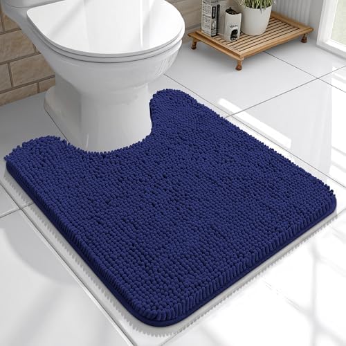OLANLY Toilet Rugs U-Shaped 20x20, Soft Absorbent Chenille Contour Rugs by OLANLY