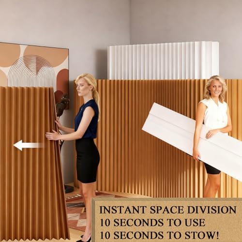 Paper Room Divider Wall Folding Accordion,Retractable Partition Screen - Image 5