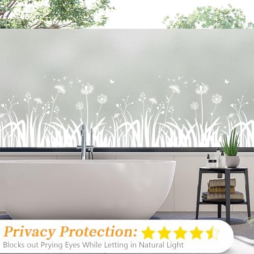 Bloss Frosted Privacy Window Film Removable Static Cling, 35.4"x78.7" - Image 4