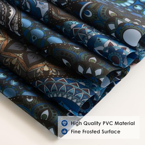 DKTIE Colorful Moroccan Mandala Stained Glass Window Film 17.7" x 118.1" - Image 3