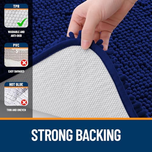 OLANLY Bathroom Rugs 36x24, Extra Soft Absorbent Chenille Bath Rugs - Image 6