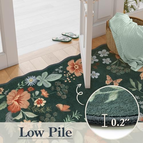 Lahome Floral Washable Runner Rug, 2'6''x8' Soft Hallway Runner Non Slip - Image 5