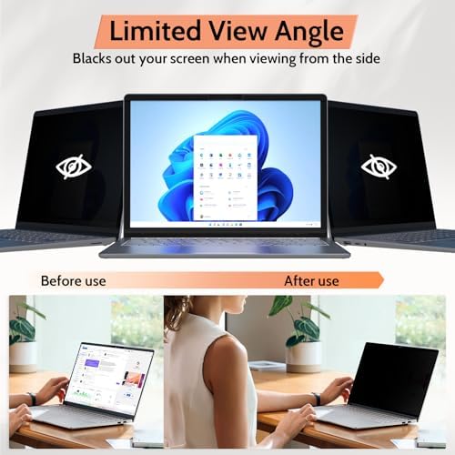 Mamol Magnetic Privacy Screen for 14.4 inch Microsoft Surface Laptop Studio, Removable Anti Spy Glare Blue Light Filter, Surface Laptop Studio 2/1 Privacy Screen Protector 14 in - Image 3