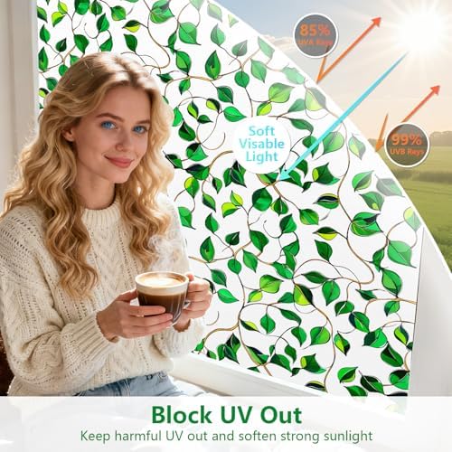 Kromapolis Privacy Window Film Frosted Glass Static Cling, 23.6" x 157.4" - Image 3