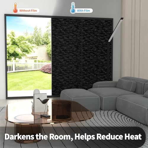 GTJ Blackout Window Privacy Film, Static Cling No Glue, 29.5 x 78.7 in - Image 5