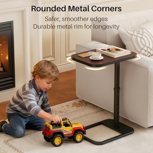 Adjustable Height TV Tray Table for Couch, Flip-Top Design - Image 7