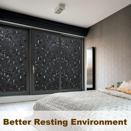 Niviy Total Blackout Window Film, Black Window Cover for Glass, 100% Light Blackout Windows Cover Room Darkening Removable Black Out Window Tint for Home(17.7 x 78.7 inches) - Image 7