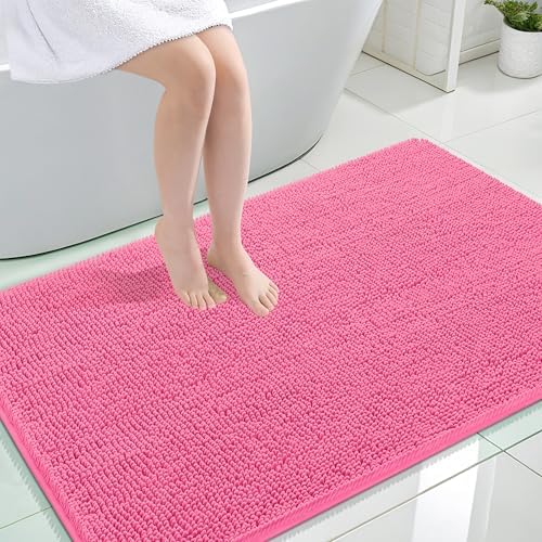 OLANLY Large Bathroom Rugs 47x32, Extra Soft Absorbent Chenille Bath Rugs by OLANLY