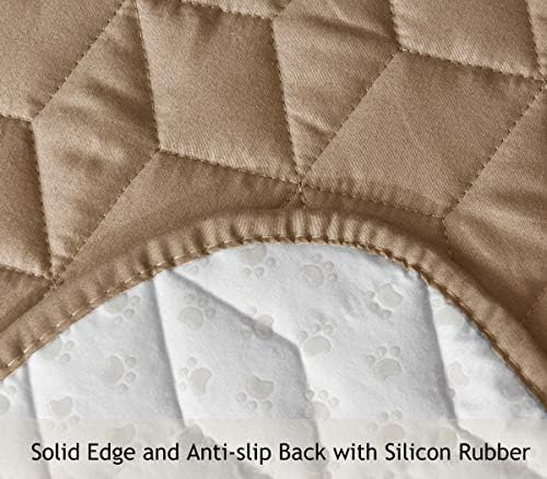 Ameritex Couch Sofa Slipcover 100% Waterproof Nonslip Quilted Furniture Protector Slipcover for Dogs, Children, Pets Sofa Slipcover Machine Washable (Sand, 78'') - Image 5