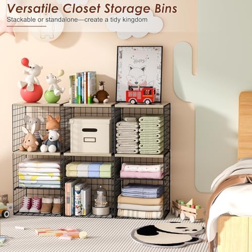 2 Pack Closet Organizer System, Extra Tall Stackable Closet Shelves - Image 6