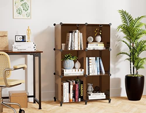 6-Cube Storage Organizer, Closet Organizer Storage Shelf Bookcase Bookshelf with Metal Hammer, Storage Cubes Organizer Cabinet for Kids, Closet, Bedroom, Bathroom, (11.8x11.8x11.8 inch) - Image 2