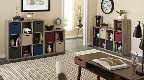 ClosetMaid 4 Cube Storage Shelf Organizer Bookshelf with Back Panel, Easy Assembly, Wood, Weathered Gray - Image 5