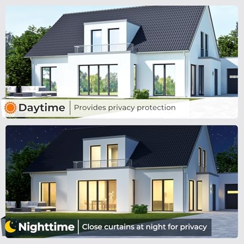 DOWELL Window Tint for Home, One Way Window Privacy Film, Silver - Image 3