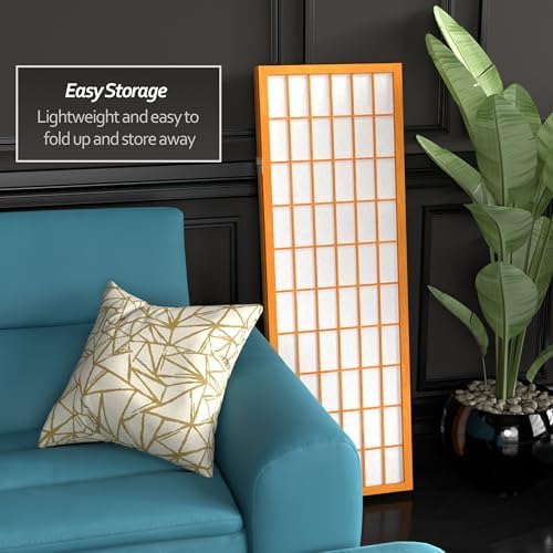 4 ft. Short Window Pane Shoji Screen - Honey - 3 Panels - Image 6