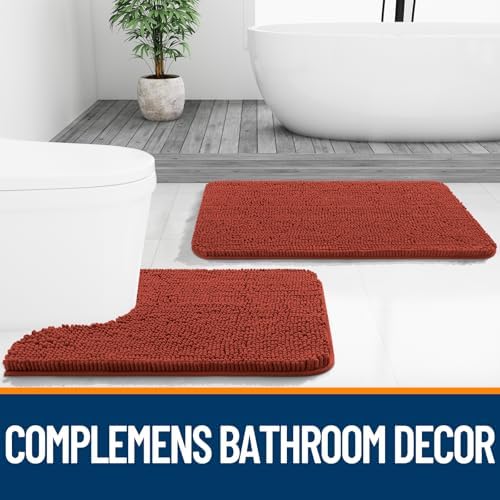 OLANLY Bathroom Rugs 30x20, Extra Soft Absorbent Chenille Bath Rugs - Image 7