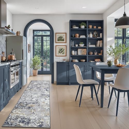 Toneed Washable 2x6 Non-Slip Abstract Runner Rug for Hallway Kitchen - Image 3