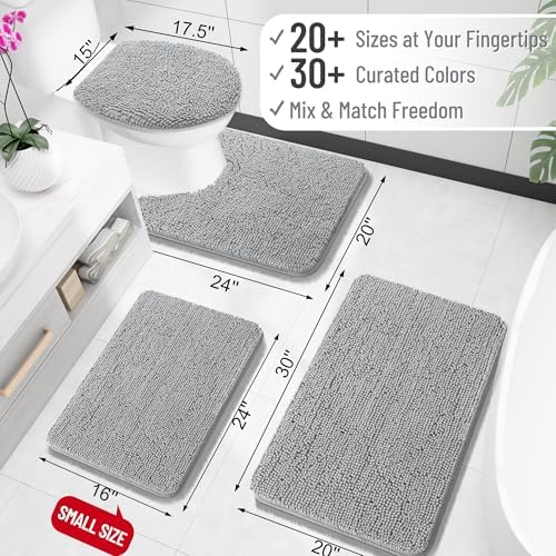 OLANLY Bathroom Rugs 32x20, Extra Soft Absorbent Chenille Bath Rugs - Image 2