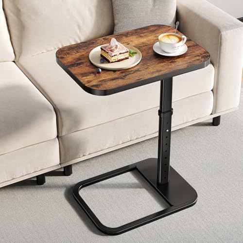 Adjustable Height TV Tray Table for Couch, Flip-Top Design by Unknown